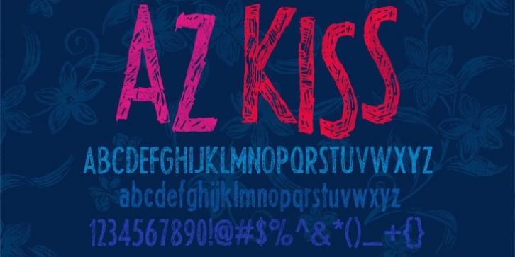 AZ Kiss font preview