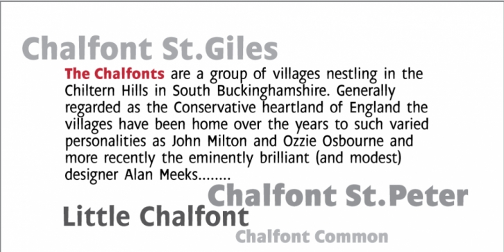 Chalfont font preview