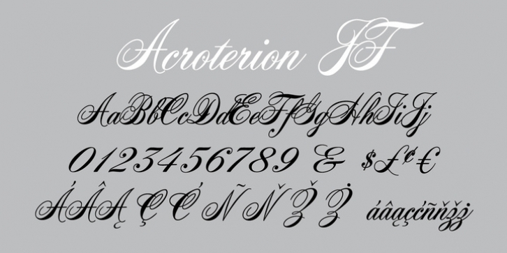 Acroterion JF font preview