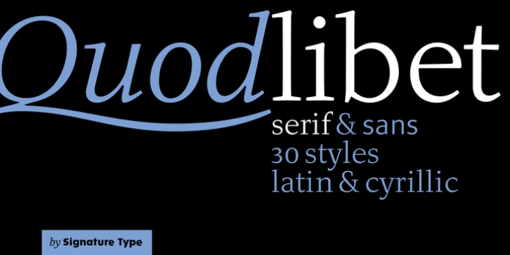 Quodlibet Serif font preview