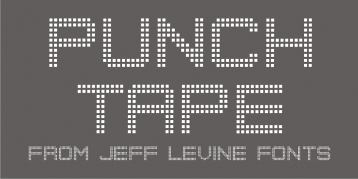 Punch Tape JNL font preview