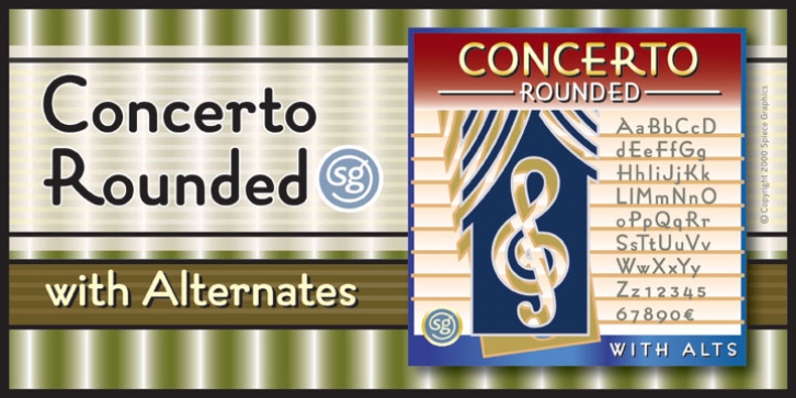 Concerto Rounded SG font preview