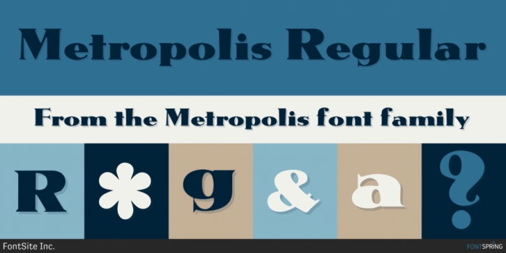 Metropolis font preview