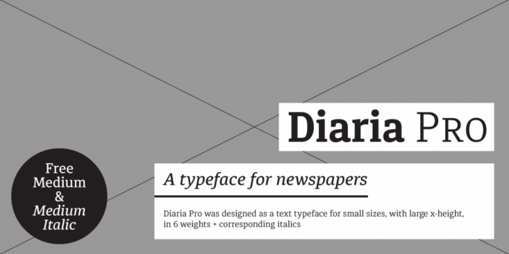 Diaria Pro font preview