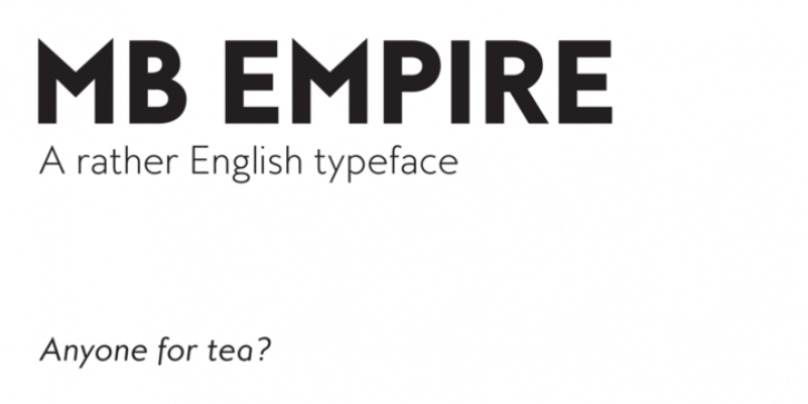 MB Empire font preview
