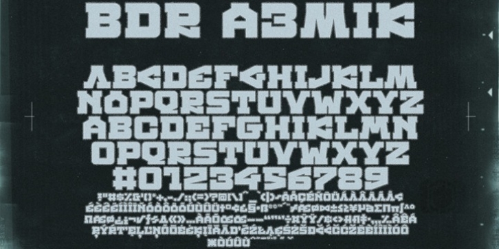 BDR A3MIK font preview