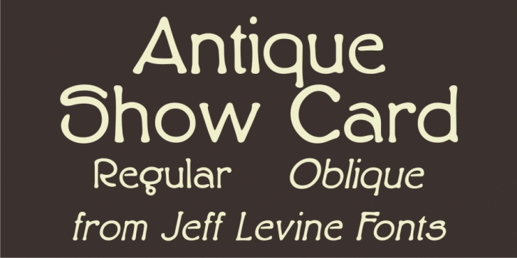 Antique Show Card JNL font preview