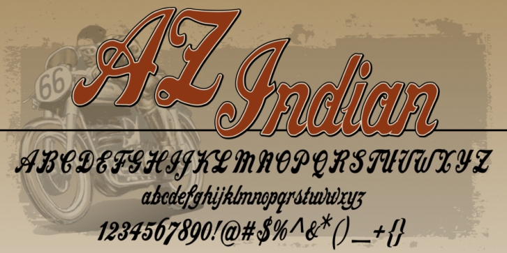 AZ Indian font preview