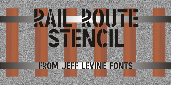 Rail Route Stencil JNL font preview