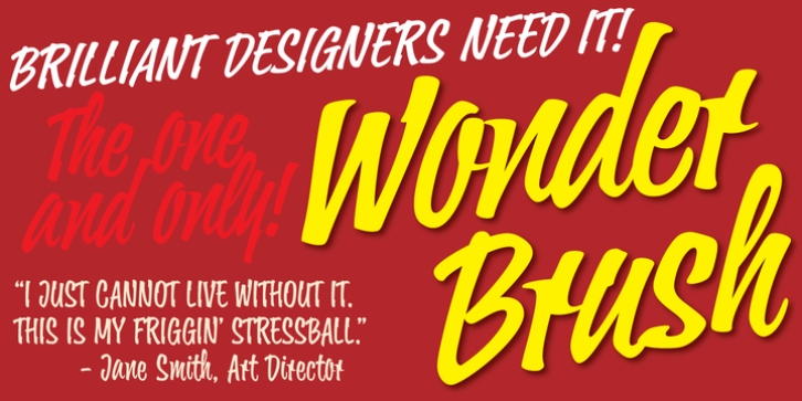 Wonder Brush font preview