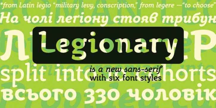 Legionary font preview