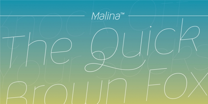 Malina font preview