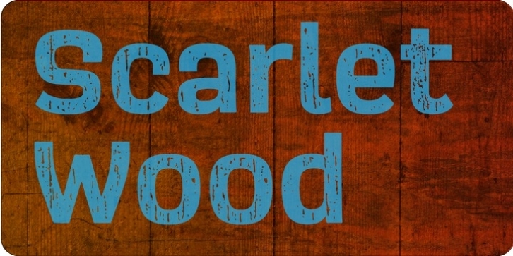 Scarlet Wood font preview