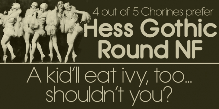 Hess Gothic Round NF font preview