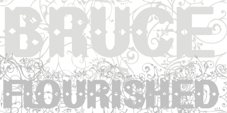 Bruce Flourished font preview