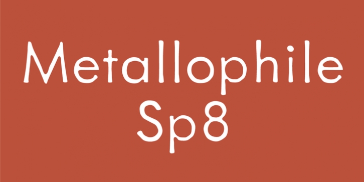 Metallophile Sp8 font preview