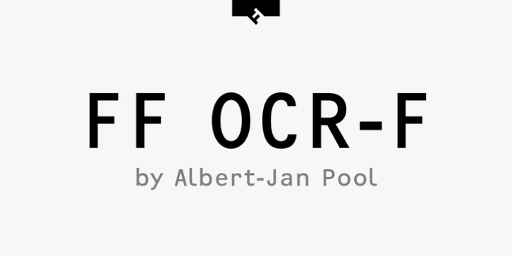 FF OCR-F font preview