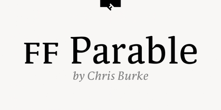 FF Parable font preview