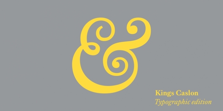 Kings Caslon Typo font preview