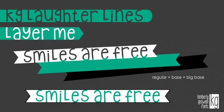 KG Laughter Lines font preview