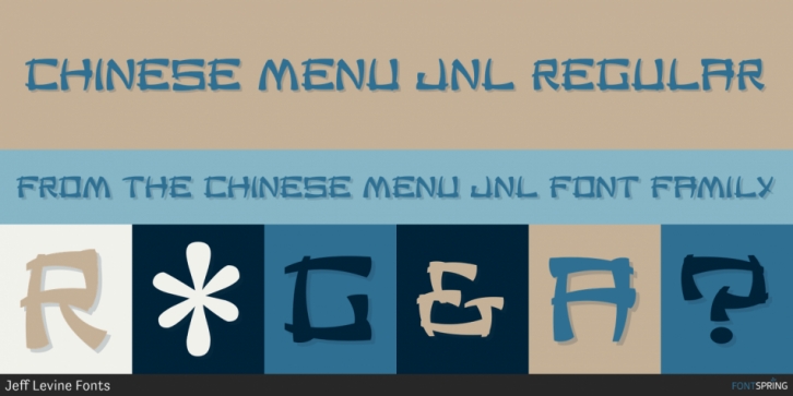 Chinese Menu JNL font preview