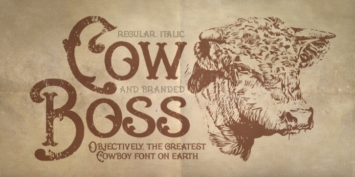 Cow Boss font preview