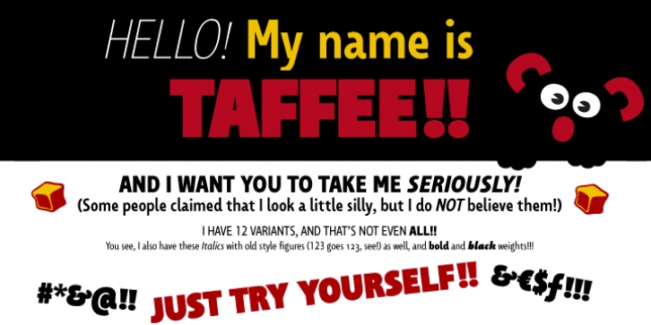 Taffee font preview