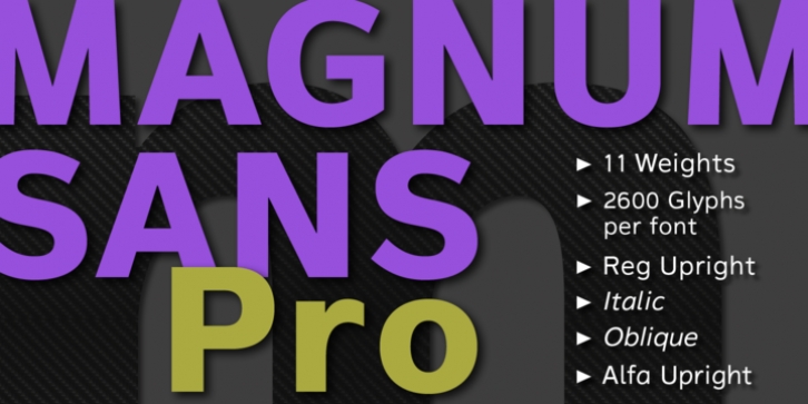 Magnum Sans Pro font preview