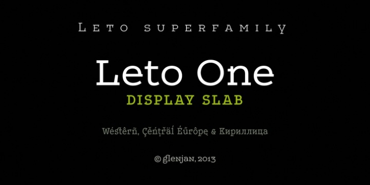 Leto One font preview