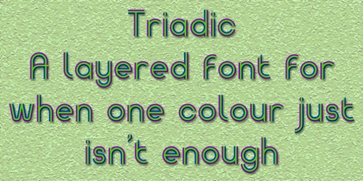 Triadic font preview