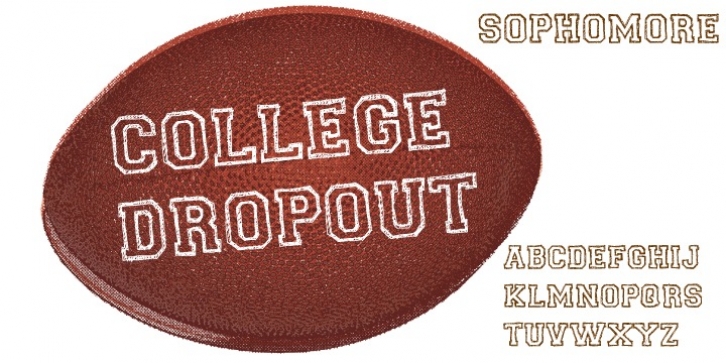 College Dropout Sophomore font preview