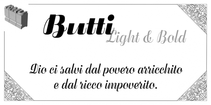 Butti font preview