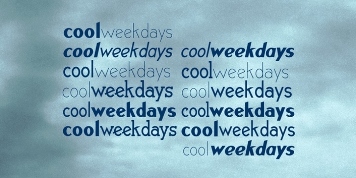 Cool Weekdays font preview
