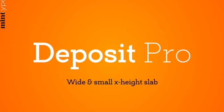 Deposit Pro font preview