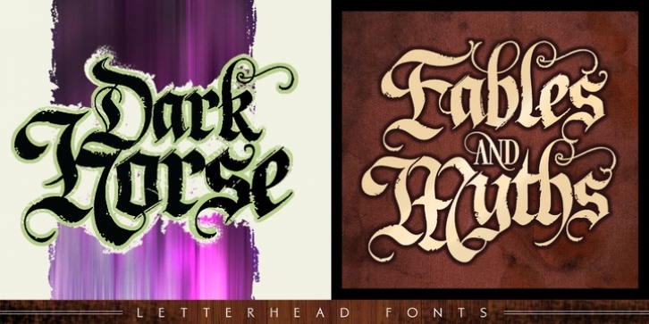 LHF Dark Horse font preview