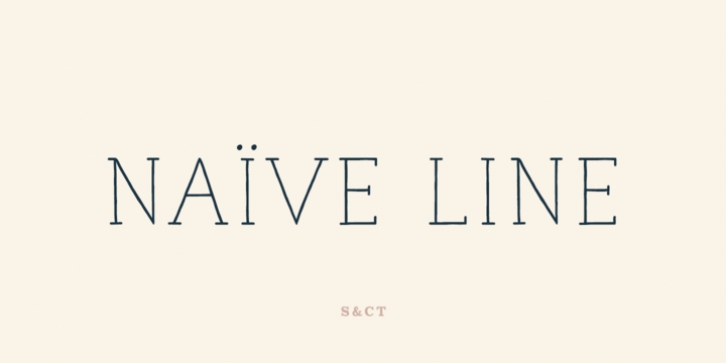 Naive Line font preview