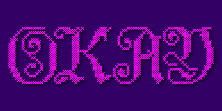 Cross Stitch Elaborate font preview