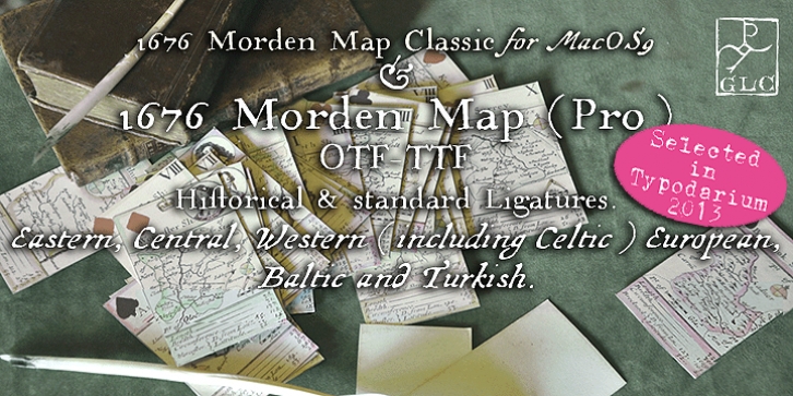 1676 Morden Map font preview