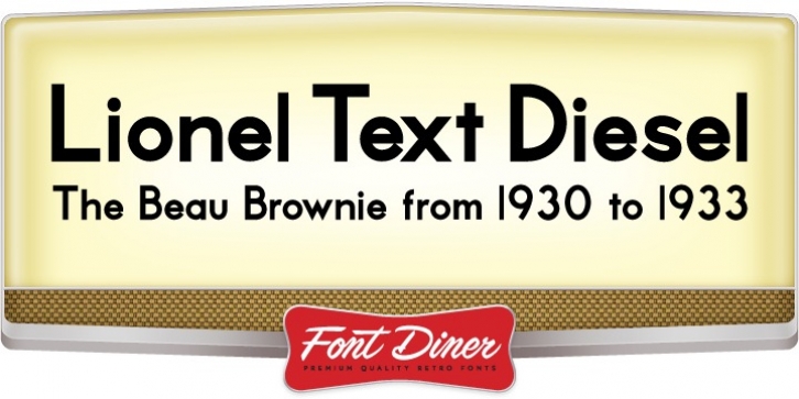 Lionel Text Diesel font preview