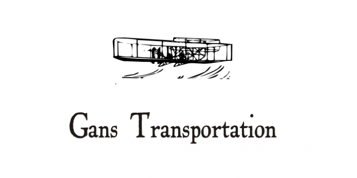 Gans Transportation font preview