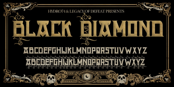 H74 Black Diamond font preview
