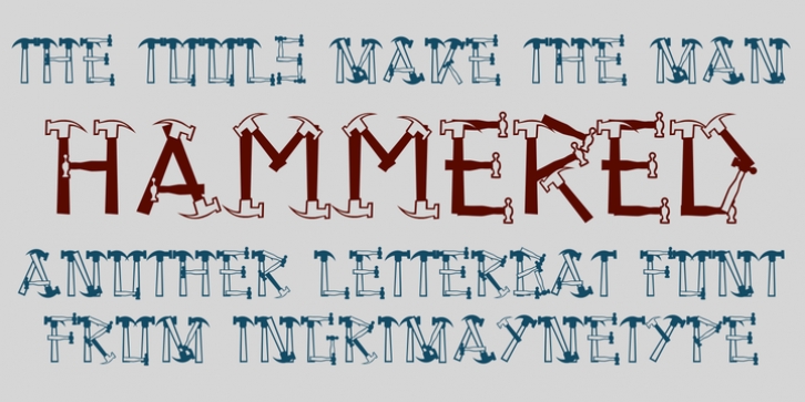 Hammered font preview