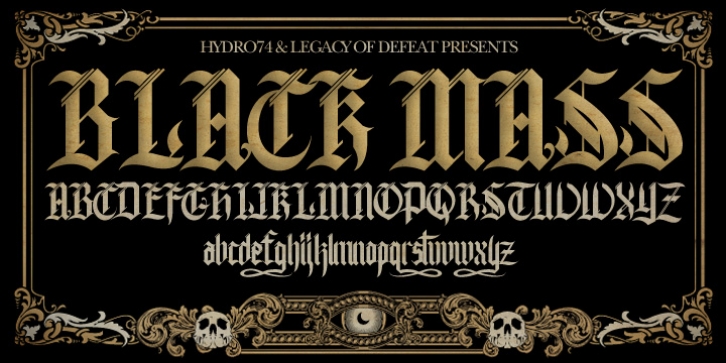 H74 Black Mass font preview