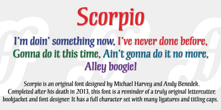 Scorpio font preview