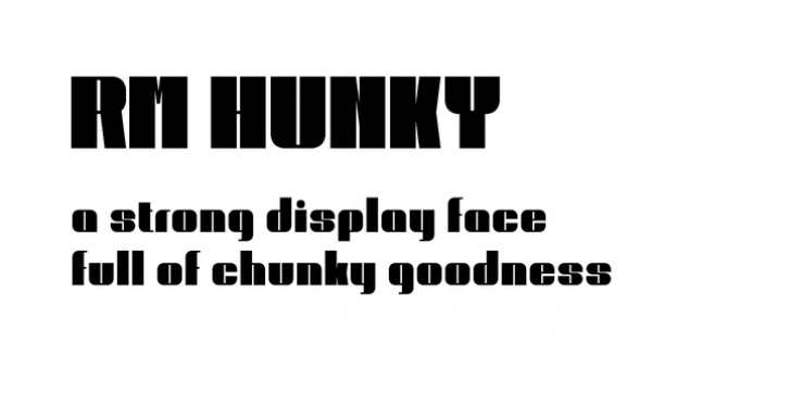 RM Hunky font preview