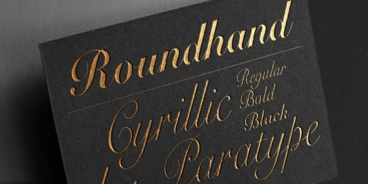 Roundhand BT font preview