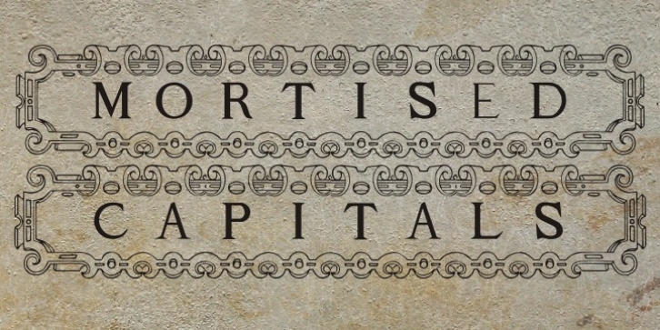 Mortised Capitals font preview