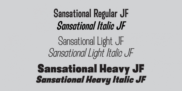 Sansational JF Pro font preview