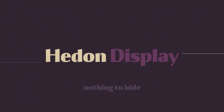 Hedon Display font preview
