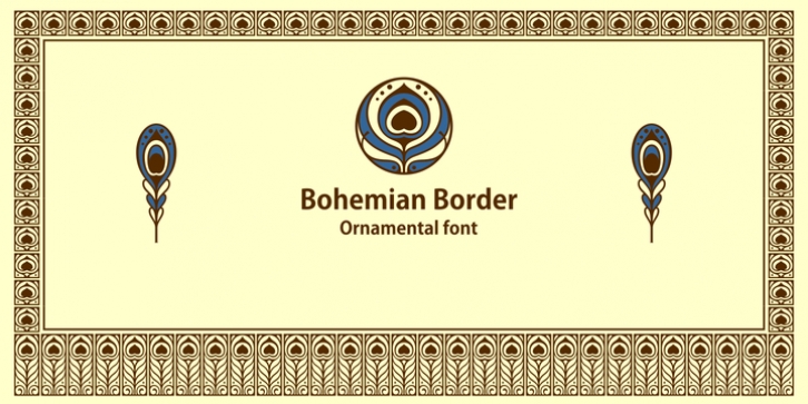 Bohemian Border font preview